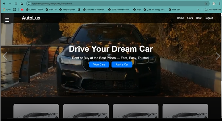 Autolux Car Rental System | Client Web Application