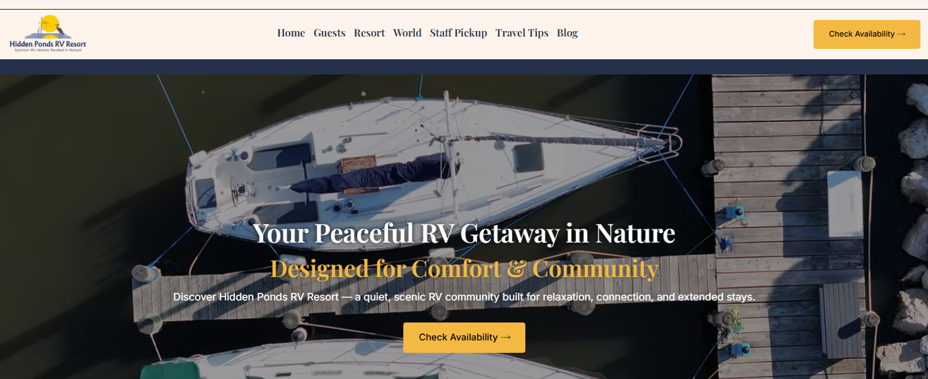 Hidden Ponds RV Resort – Relax & Camp in Nature