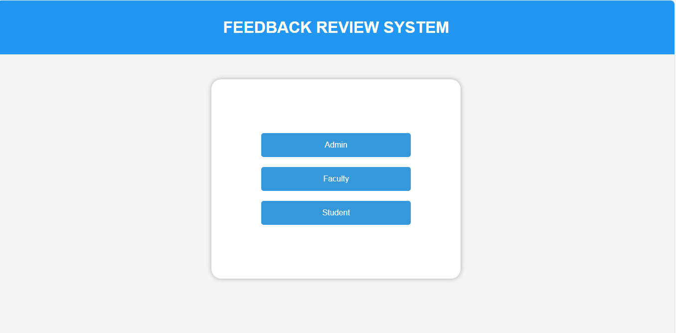 Student & Faculty Feedback Management System